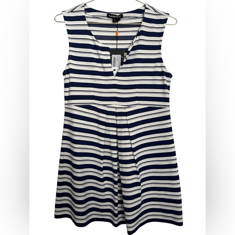 Isabella Oliver Navy and White Striped Maternity Blouse Size 2 Nautical
